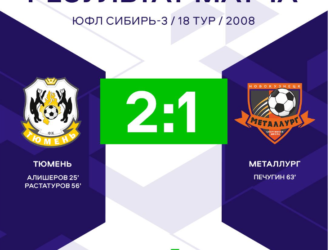 ЮФЛ: «Тюмень» одолела новокузнецкий «Металлург»