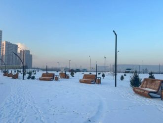 На новой набережной у театрального моста в Кемерове