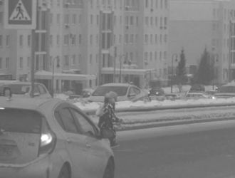 В Кемерове водитель чудом не сбил ребенка на пешеходном переходе