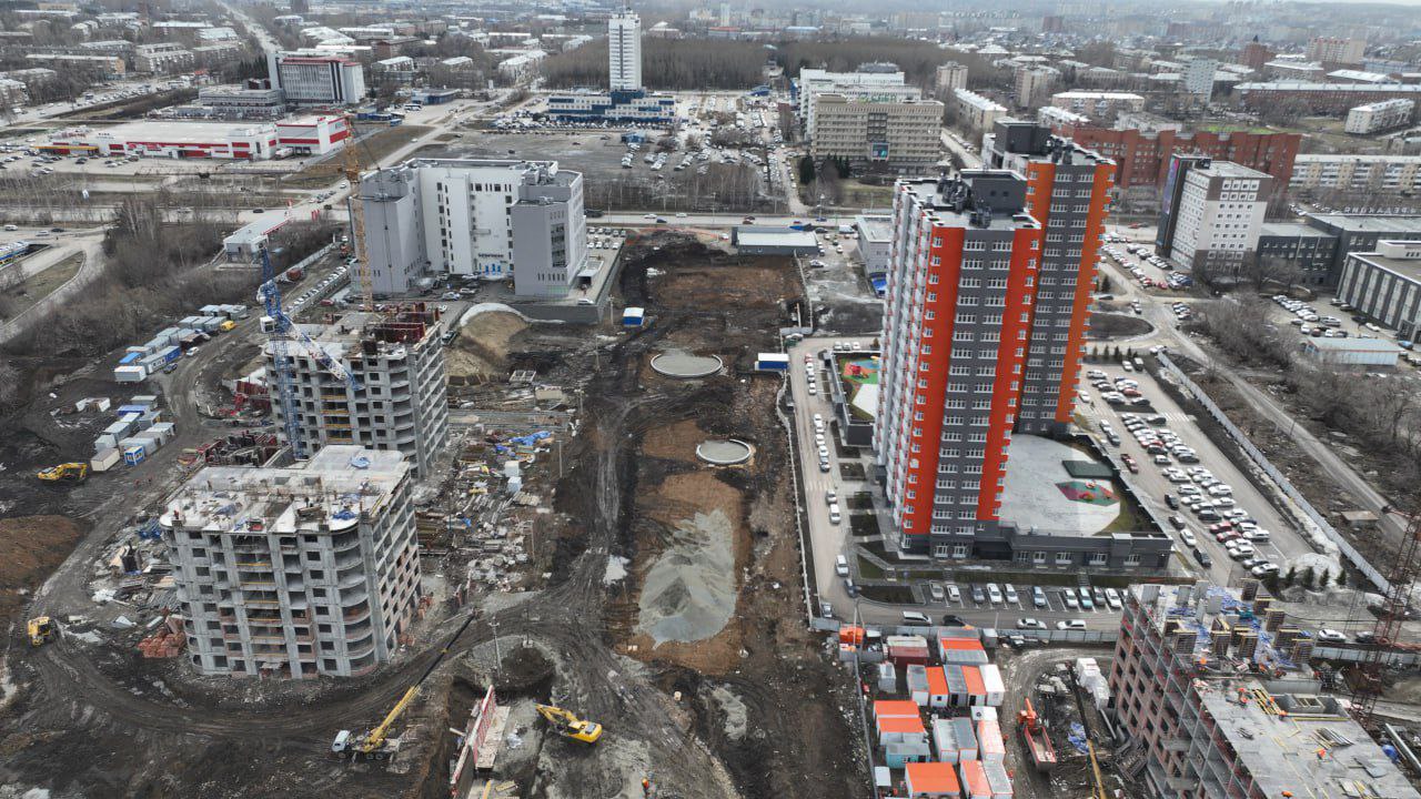 В Кемерове начали строить пешеходный бульвар между Октябрьским и 2-ой Заречной