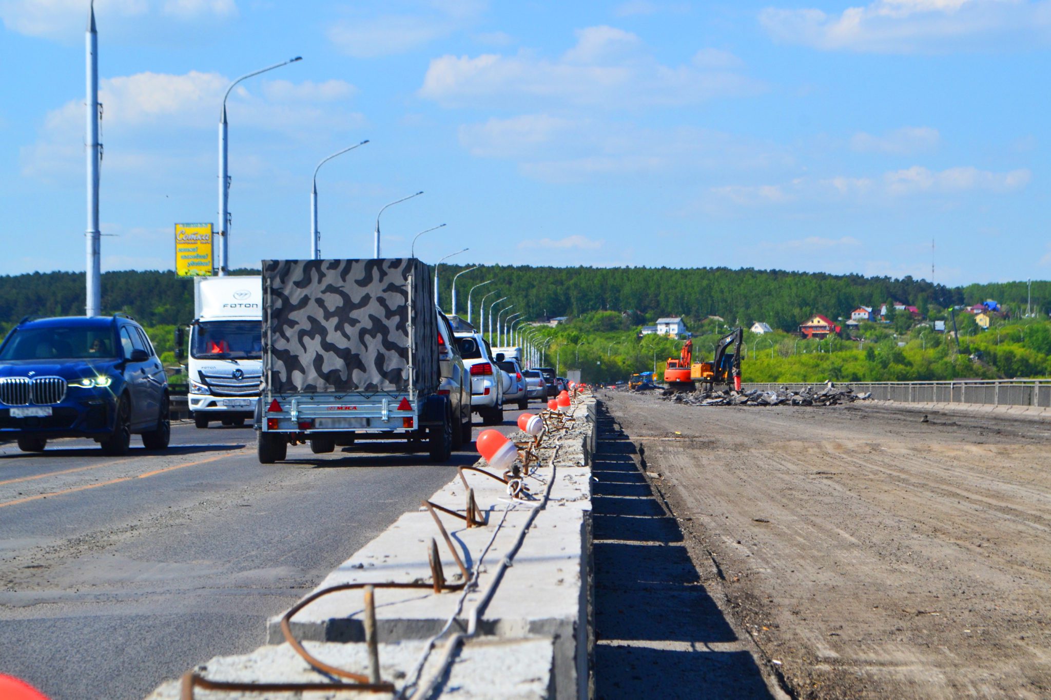 На Кузбасском мосту в Кемерове откроют движение по четырём полосам