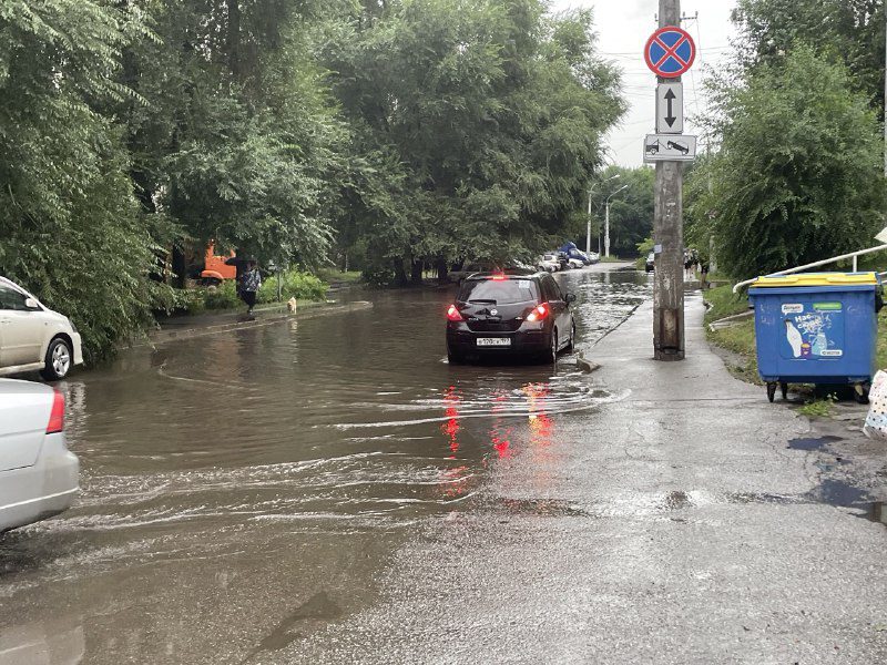 Новокузнецк вновь затопило после ливня