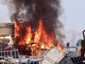 ДТП с возгоранием: на трассе «Кемерово – Новокузнецк» затруднено движение