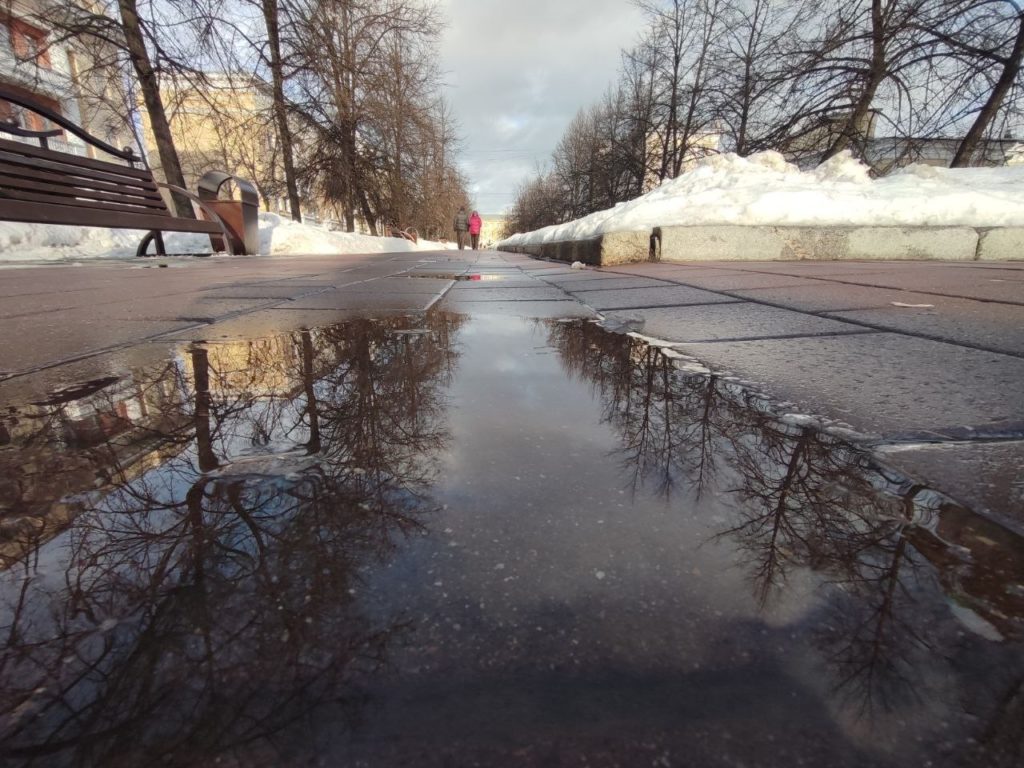 Дождливый январь: фоторепортаж необычного потепления в Кемерове