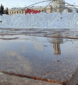 Дождливый январь: фоторепортаж необычного потепления в Кемерове