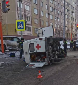 В Кузбассе произошло ДТП с автомобилем скорой помощи