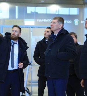 Министр экономического развития России осмотрел терминал аэропорта имени Б.В. Волынова в Новокузнецке