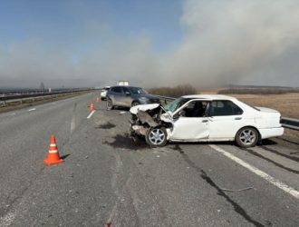 На трассе в Кузбассе столкнулись семь автомобилей