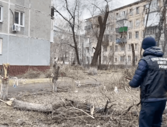 В Новокузнецке во время урагана дерево упало на мужчину