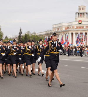 Торжественный марш прошел в трех городах Кузбасса