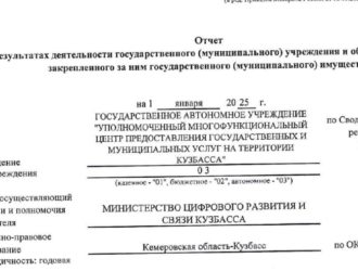 Отчет о результатах деятельности государственного (муниципального) учреждения и об использовании закрепленного за ним государственного (муниципального) имущества