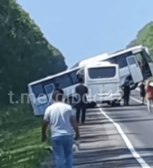 В Топкинском округе произошло ДТП с автобусом