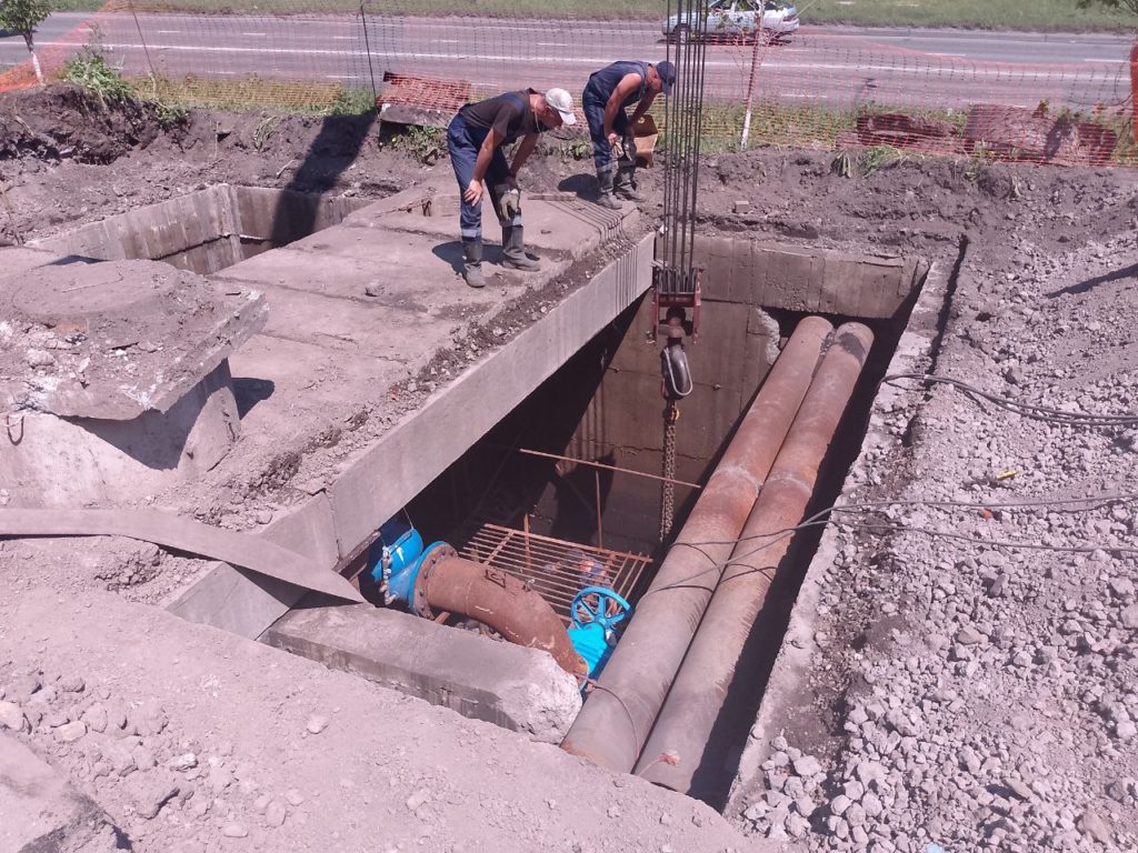 В Новокузнецке завершили ремонт водопровода в районе Левобережного водозабора