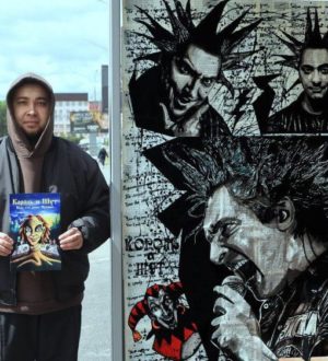 «Будь как дома, путник»: легенду «Короля и Шута» изобразили на остановке в Прокопьевске