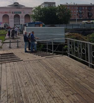 Пешеходный мост через Абу начали возводить в Новокузнецке