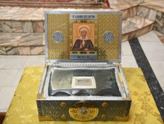 Святые мощи Матроны Московской прибыли в Знаменский собор Кемерова