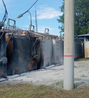 В Мариинске произошел пожар на подстанции