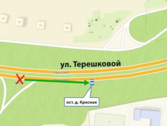 В Кемерове перенесли автобусную остановку рядом с Кузбасским мостом