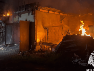 Большой пожар произошел в селе Ягуново