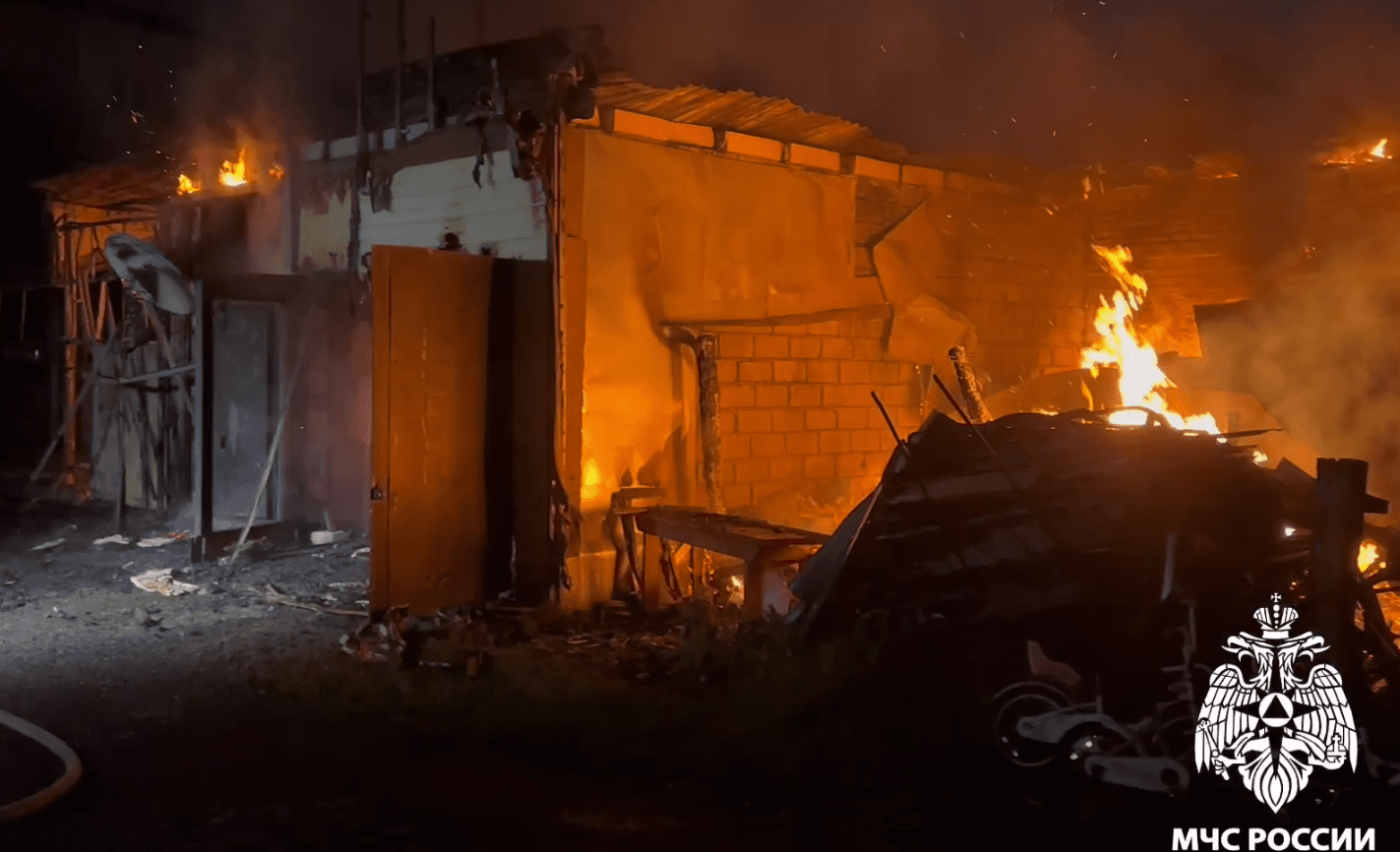 Большой пожар произошел в селе Ягуново