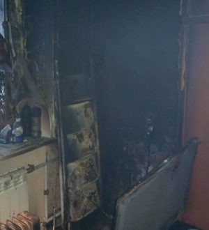 «Густой черный дым из окна»: в Кемерове горел многоквартирный дом