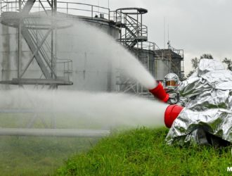 В Новокузнецке тушили «пожар» на нефтебазе
