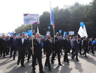 В Новокузнецке прошел традиционный Парад шахтёров