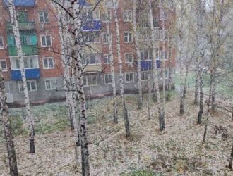 В Анжеро-Судженске выпал первый снег