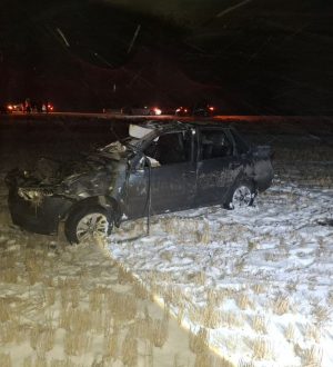 В Киселевске перевернулась легковушка, водитель погиб