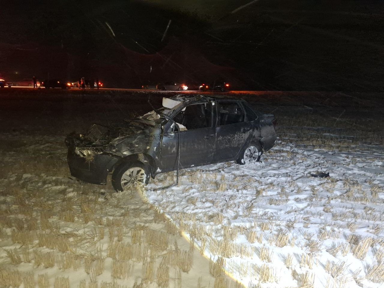 В Киселевске перевернулась легковушка, водитель погиб