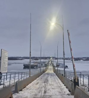 В Юрге открыли движение по понтонному мосту