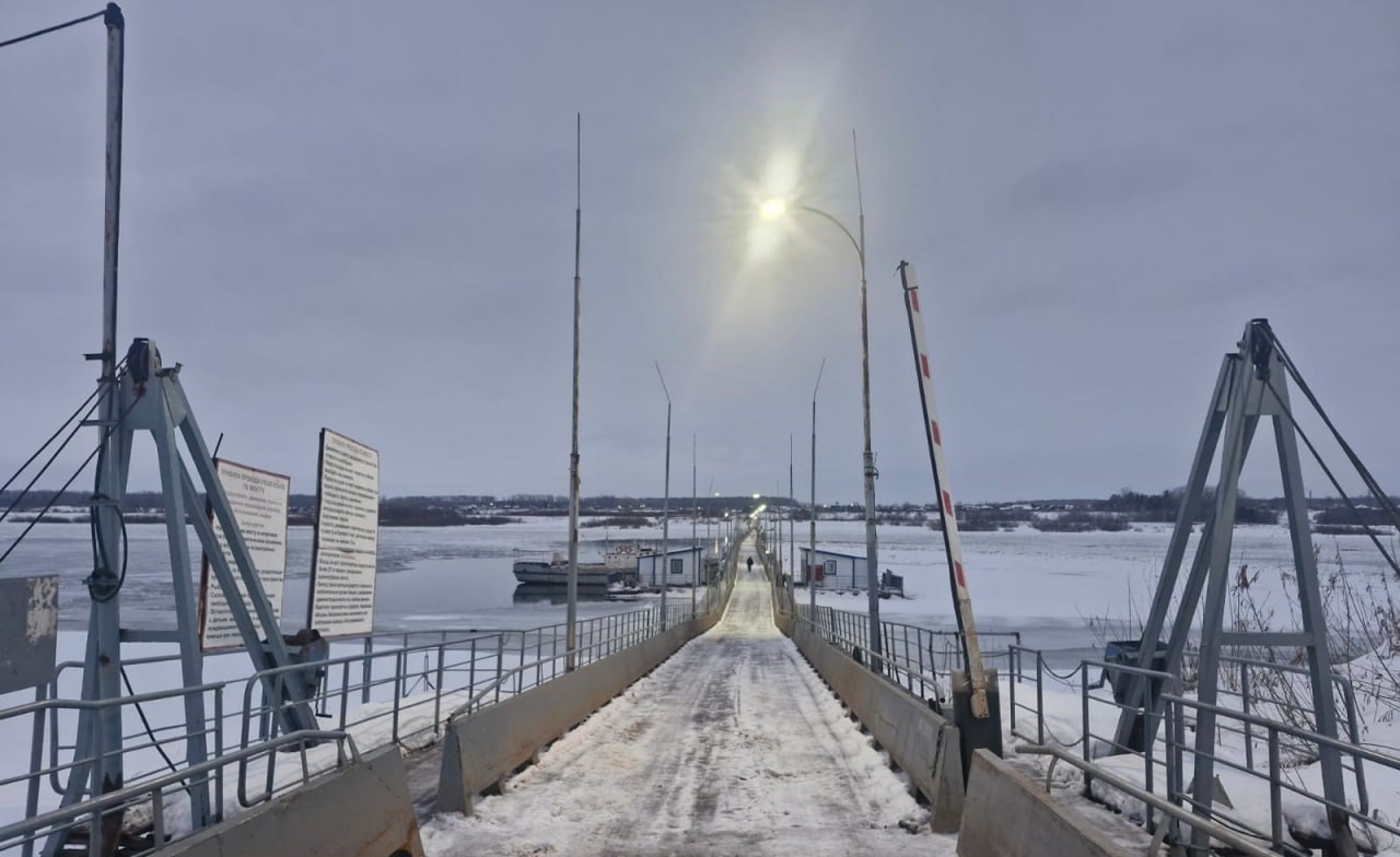 В Юрге открыли движение по понтонному мосту