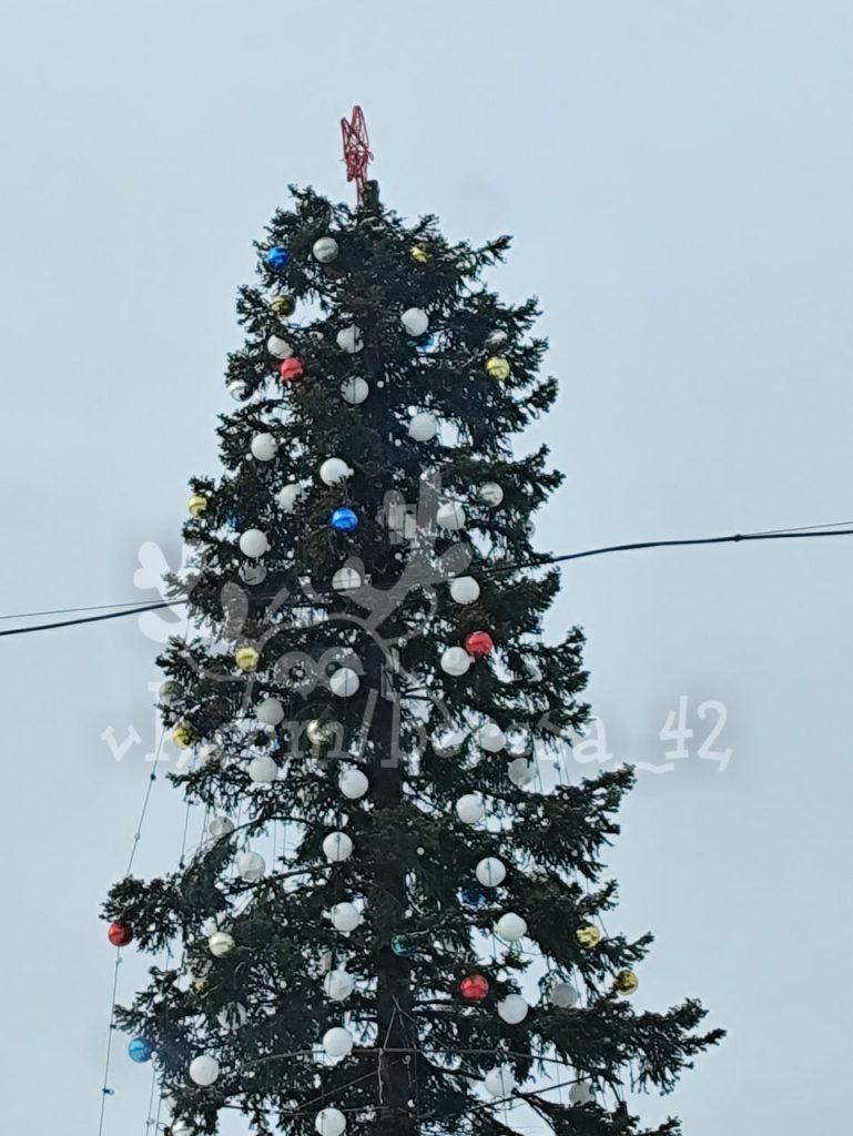 «Елочка нравится?». Жители кузбасского города недовольны видом главного новогоднего символа