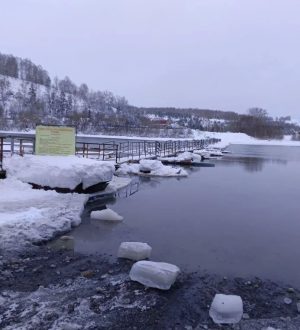 Отремонтированный понтонный мост через Кондому открыли в Новокузнецком округе