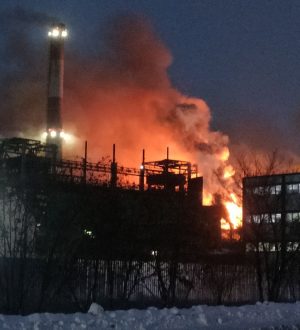 Жители Кемерова сообщают о пожаре со стороны «Кокса»