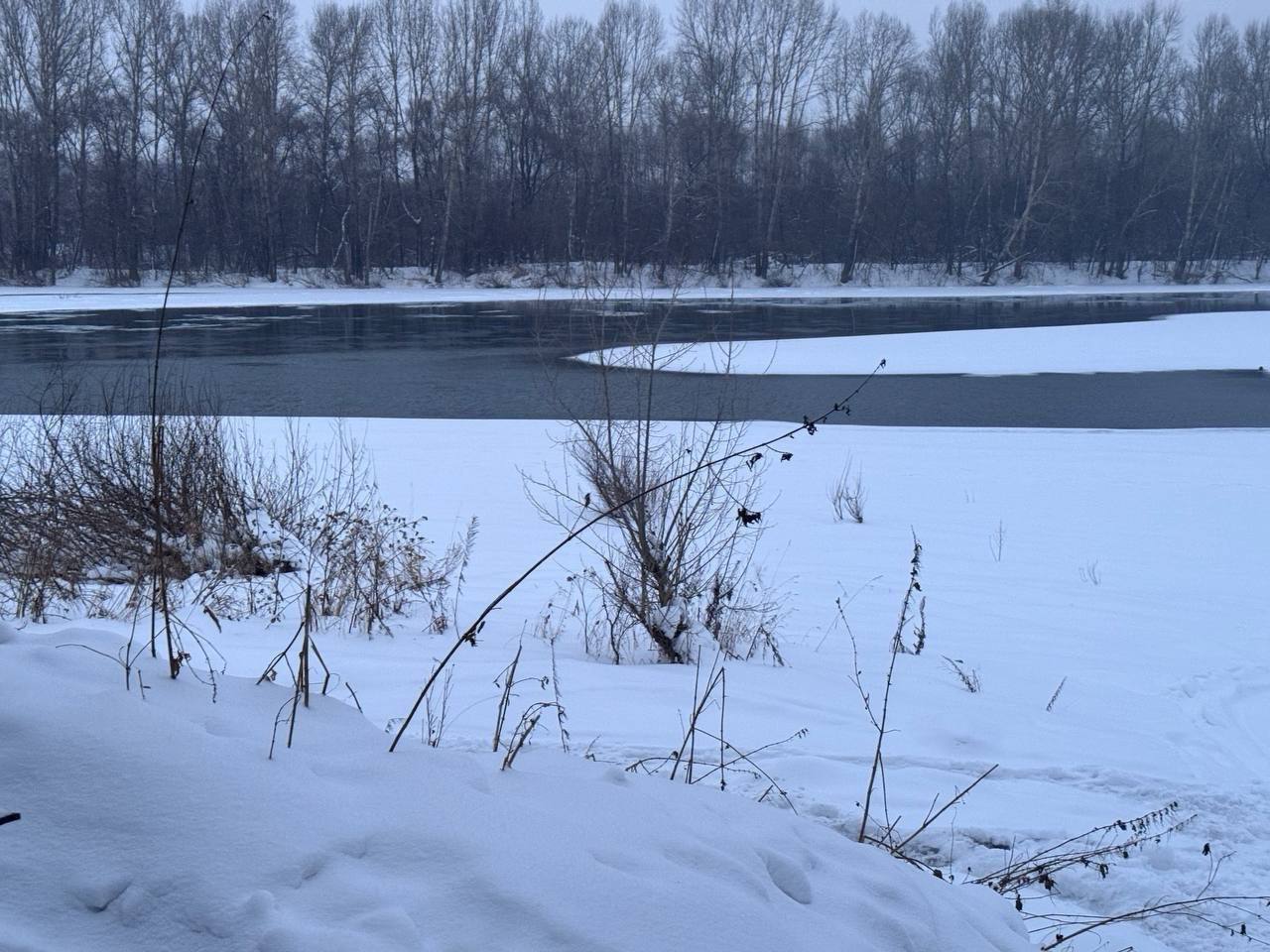 В Новокузнецке двое детей провалились под лед на Томи