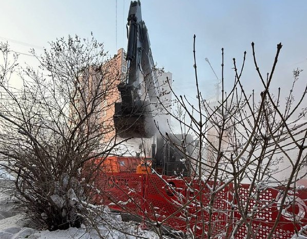 В Кемерове посреди зимы начали ремонт теплосети