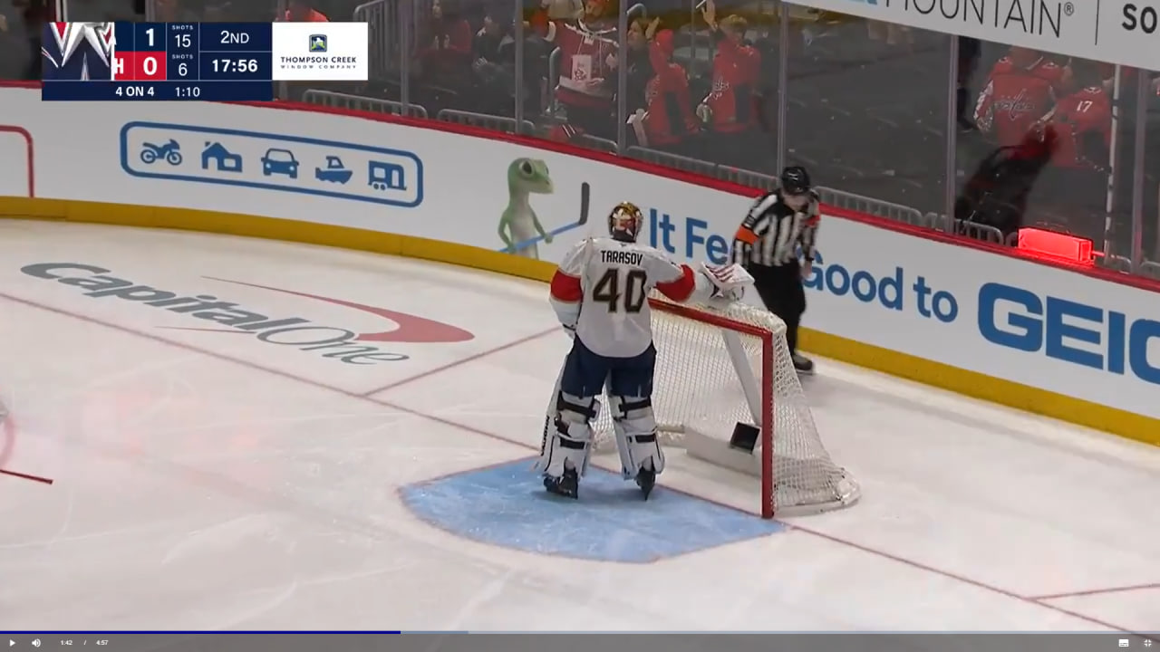 Кузбасский вратарь помог «Флориде» одолеть «Вашингтон»