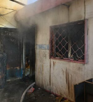 Пожарные оперативно погасили пламя в новокузнецком хозблоке