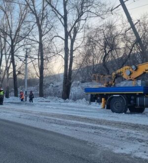 В Прокопьевске произошла аварийная ситуация на линии электропередачи