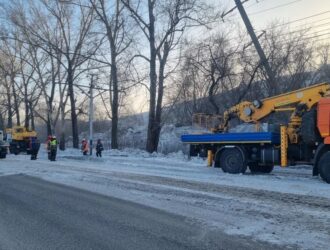 В Прокопьевске произошла аварийная ситуация на линии электропередачи