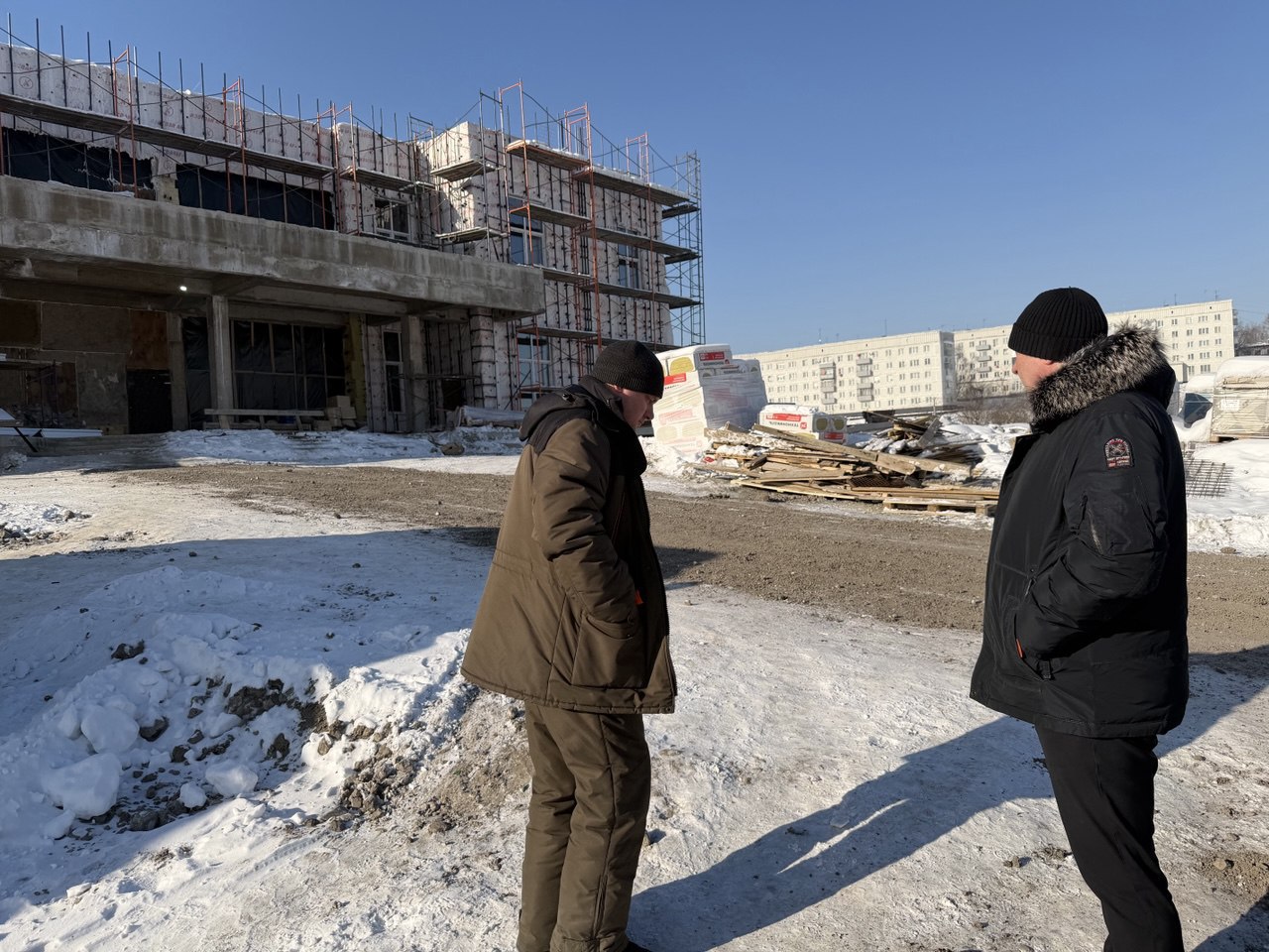 Строительство Дома культуры в Загорском Новокузнецкого округа идет по намеченному графику