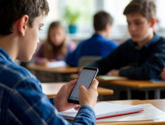 Большинство кемеровчан считают, что школьникам нужно запрещать использовать телефон на уроках