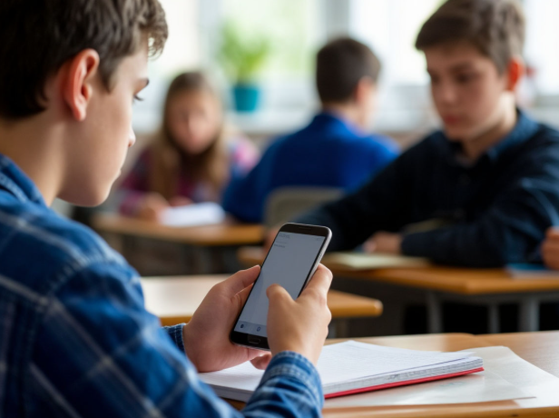 Большинство кемеровчан считают, что школьникам нужно запрещать использовать телефон на уроках