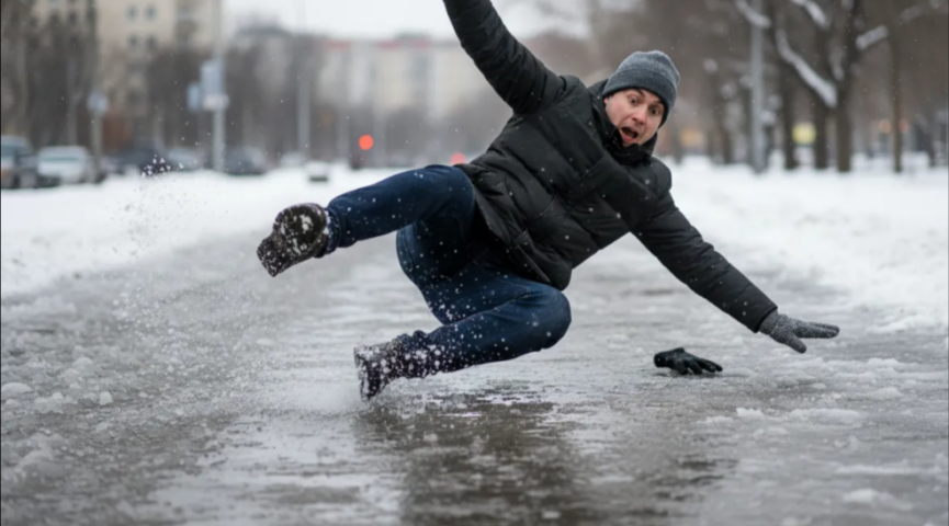 Почти 800 кузбассовцев стали жертвами гололеда в феврале