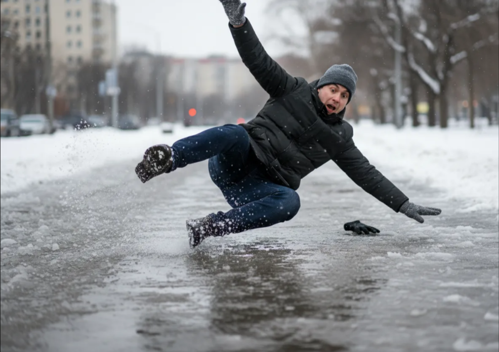 Почти 800 кузбассовцев стали жертвами гололеда в феврале