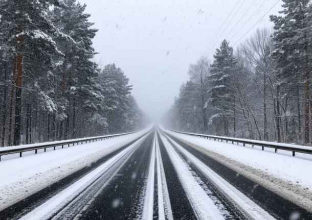 На территории Кузбасса ограничили движение по трассе «Сибирь» из-за погоды