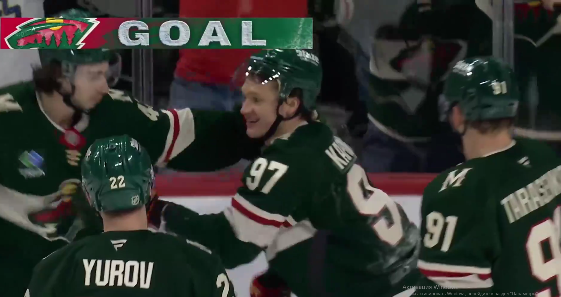 Гол и ассист Кирилла Капризова помогли «Миннесоте» разгромить «Юту» в матче НХЛ