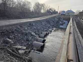 В Белове из-за угрозы паводка закрыли проезд по переправе через реку Бачат