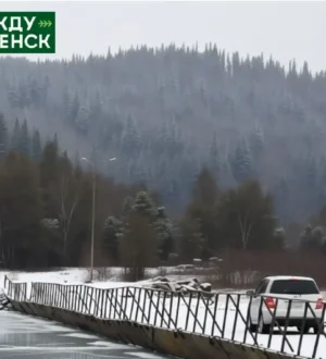 В Междуреченске понтонный мост через Томь закрыли для движения грузового транспорта